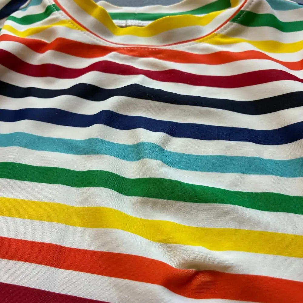 Primary Rainbow Stripe Swim Shirt 4-5 Years